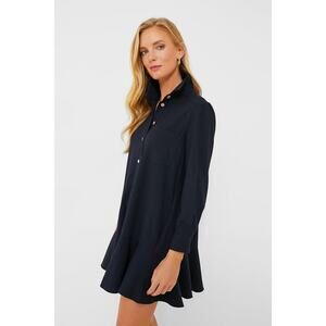 TUCKERNUCK Navy Crepe Callahan Shirt Dress Size L NWT Retail $148 Tuckernuck
